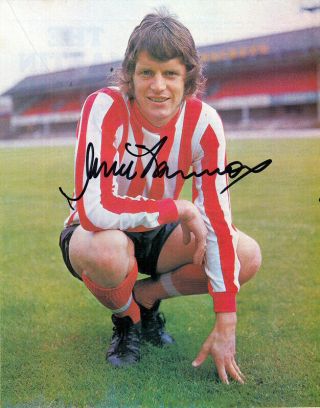Hand Signed 1970s Vintage Poster Southampton - Mike Channon