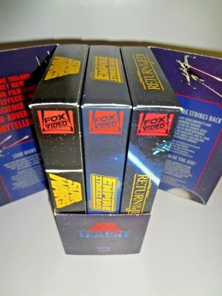 VINTAGE STAR WARS VHS TRILOGY 1992 FOX VIDEO LUCASFILM VERSIONS 2