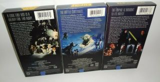VINTAGE STAR WARS VHS TRILOGY 1992 FOX VIDEO LUCASFILM VERSIONS 4