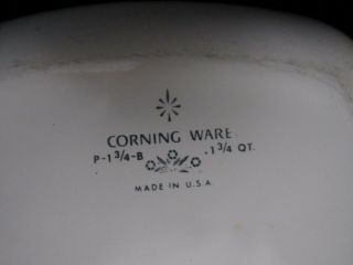 Vintage Corning Ware BLUE CORNFLOWER 1 3/4 Cup Casserole Pan P - 1 3/4 - B 5