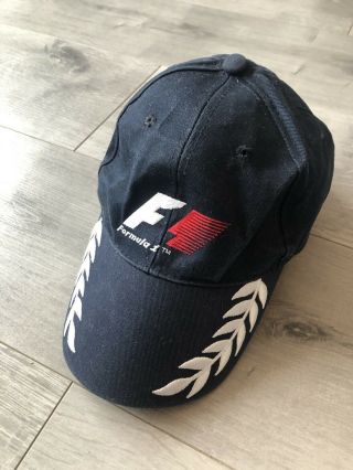 Vintage F1 Formula One Hat Cap Blue Embroidered Adjustable