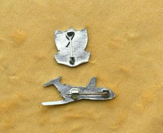 Vintage London Airport airline enamel pin badges UK Aviation collectable 2