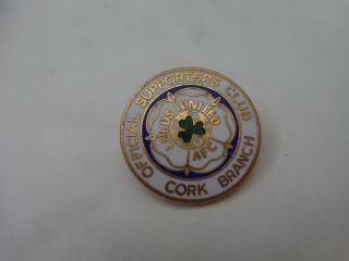 Classic Vintage Leeds United Supporters Club Cork Branch Football Pin Badge