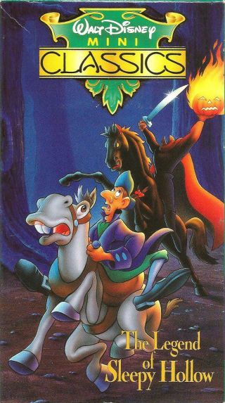 The Legend Of Sleepy Hollow Vhs Walt Disney Mini Classics Headless Horseman Vtg