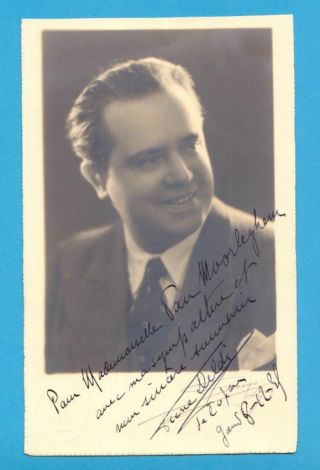 Pierre Deldi Signed Vintage Photo 5x8 Inch Autograph Opera/classic