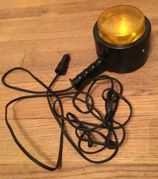 Vintage Q Beam Handheld Light Spotlight Amber Cover Cigarette Lighter Plug Car