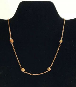Vintage Avon Gold Tone Knots Chain Necklace