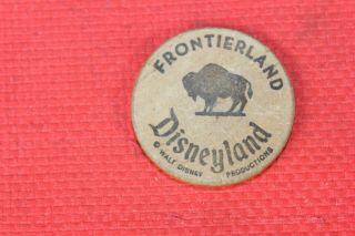 Vintage Disneyland Frontierland Wooden Nickel
