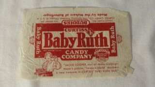 Vintage Curtiss Baby Ruth Candy Bar Wrapper