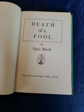 Death of a Fool (Roderick Alleyn,  19) by Ngaio Marsh Vintage 1956 Mystery 5