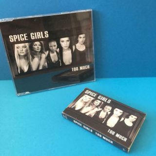 Vintage Spice Girls Official Merchandise Cassette Cd Single Set Too Much 1990s