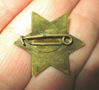 Vintage Obsolete CHICAGO CITY POLICE Brass Mini Badge Lapel Pin 2