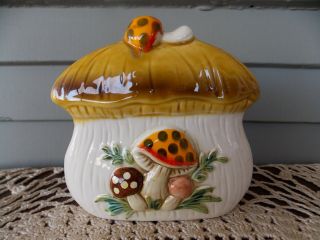 Vintage 1978 Sears Roebuck Ceramic Merry Mushroom Napkin Holder Japan