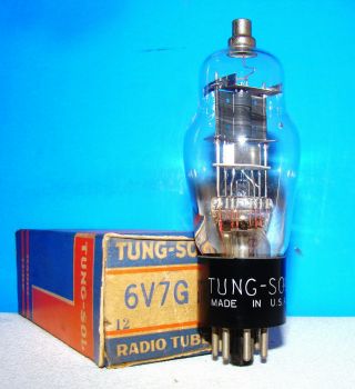 Type 6v7g Tung - Sol Nos Amplifier Vintage Vacuum Tube Valve St Shape No 6v7gt 6v7