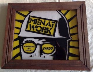 Vintage Men At Work Carnival Mirror Business As Usual Cargo
