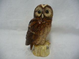 Vintage Tawny Owl Figurine Beneagles Scotch Whisky Bottle Beswick Doulton 1984