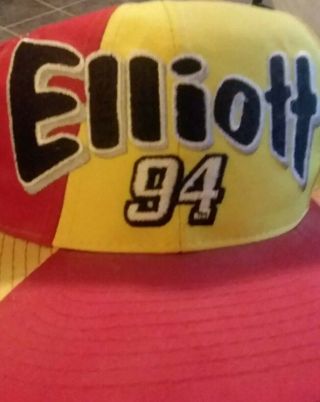 Vintage 1995 94 Bill Elliot Mcdonalds Racing Nascar Snapback Hat Adjustable
