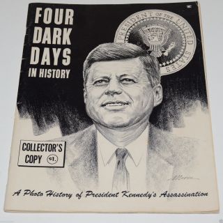 Vintage 1963 Four Dark Days In History John F.  Kennedy Booklet Book Great Photos