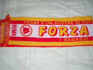 Vintage Forza As Roma Italian Football Scarf Scarve