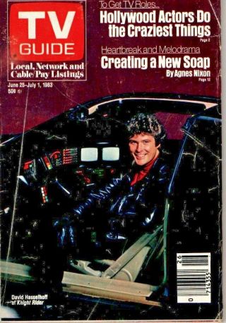 Vintage - 6/25/1983 - Tv Guide - David Hasselhoff - Knight Rider -