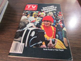 Vintage - Tv Guide - Aug 2nd 1980 - Sarah Purcell Of " Real People " - Vg