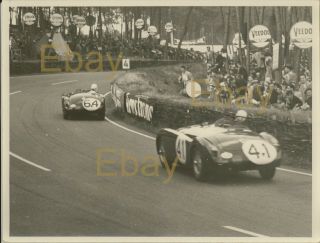 Le Mans 1955 Lund And Lockett Mgs Vintage Photographic Print