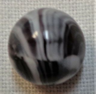 29/64 " Vintage Christensen Agate Striped Opaque Marble.  Minus