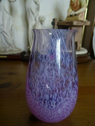 Vintage Caithness Vase Pink Hued 11 Cm High