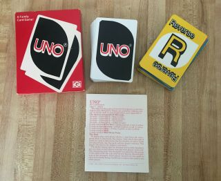 Vintage Uno A Family Card Game 1979 Complete