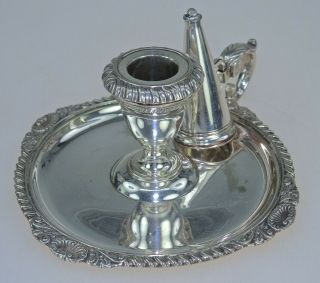 VINTAGE SILVER PLATE CANDLE HOLDER & SNUFFER 2