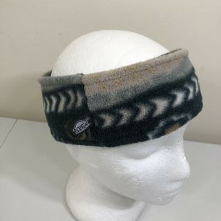 Vintage 90s Turtle Fur Fleece Headband Ear Warmer Pattern Unisex Adult Soft Warm