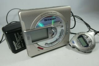 Old Vintage Sharp Md - Ms701h Mini Disc Player,  Minidisc Recorder Faulty Walkman