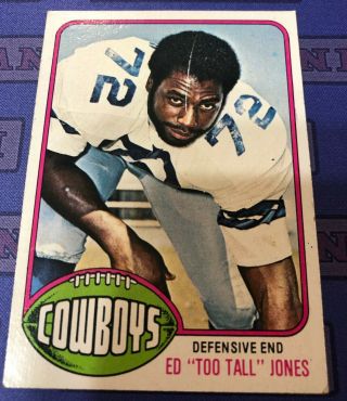 Ed " Too Tall " Jones Vintage 1976 Topps Football Card 427 Cowboys Rookie