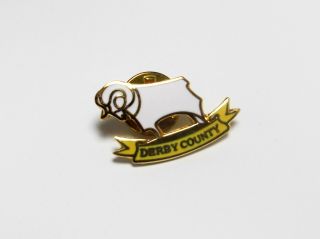 Derby County Fc - Vintage Enamel Ram Badge.