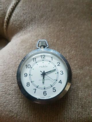 Vintage 1960’s ‘ruhla’ Pocket Watch.  West German.  Order.