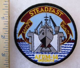Afdm - 14 Steadfast Safety Quality - Vintage U.  S.  Navy Patch