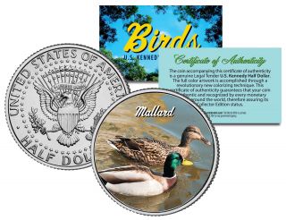 Mallard Collectible Birds Jfk Kennedy Half Dollar Colorized Us Coin Wild Duck