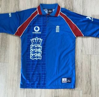 Vintage England One Day Cricket Shirt.  World Cup 1999 Adult (m)