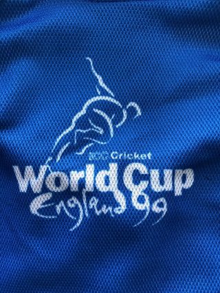 VINTAGE ENGLAND ONE DAY CRICKET SHIRT.  WORLD CUP 1999 ADULT (M) 2