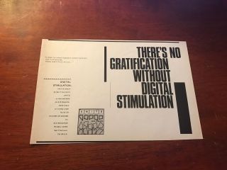 1981 Vintage 5.  5x8.  25 Album Promo Print Ad For The Units Digital Stimulation