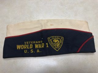 Vintage Veterans Of World War 1 Garrison Hat - Size 7 3/8