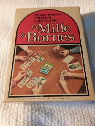 Vintage 1971 Mille Bornes Parker Brothers Card Game - Complete