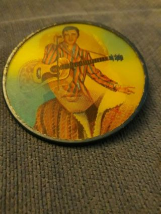 Elvis Presley Vintage 1956 Flasher Badge To Promote Lmt Colour
