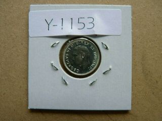Vintage Canada 10 Cent Silver 1944 Y1153