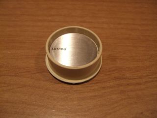 Vintage Lutron Dimmer Switch Knob Round Ivory Gold Old