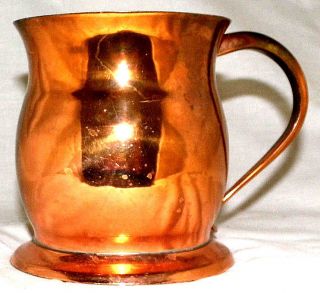 And Rare Heavy Vintage Copper Pint Tankard