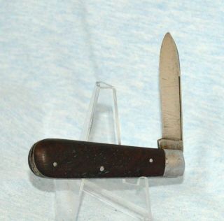 Vintage Bay State Knife Co Wood Handled Jack Knife 1900 - 20 " No Case /box