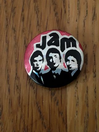 Vintage 1970s/80s 25mm The Jam Badge Mod Punk Weller Pinback Pin No 67