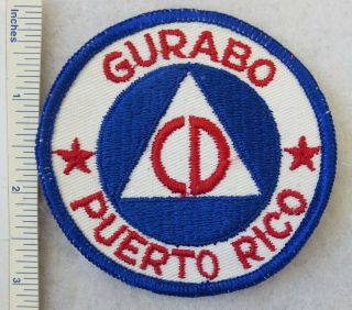 Gurabo Puerto Rico Civil Defense Patch Vintage