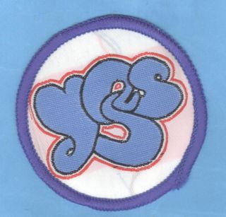Yes Rick Wakeman Logo Round Vintage 1970s Sew - On Patch - Red/white/blue Version